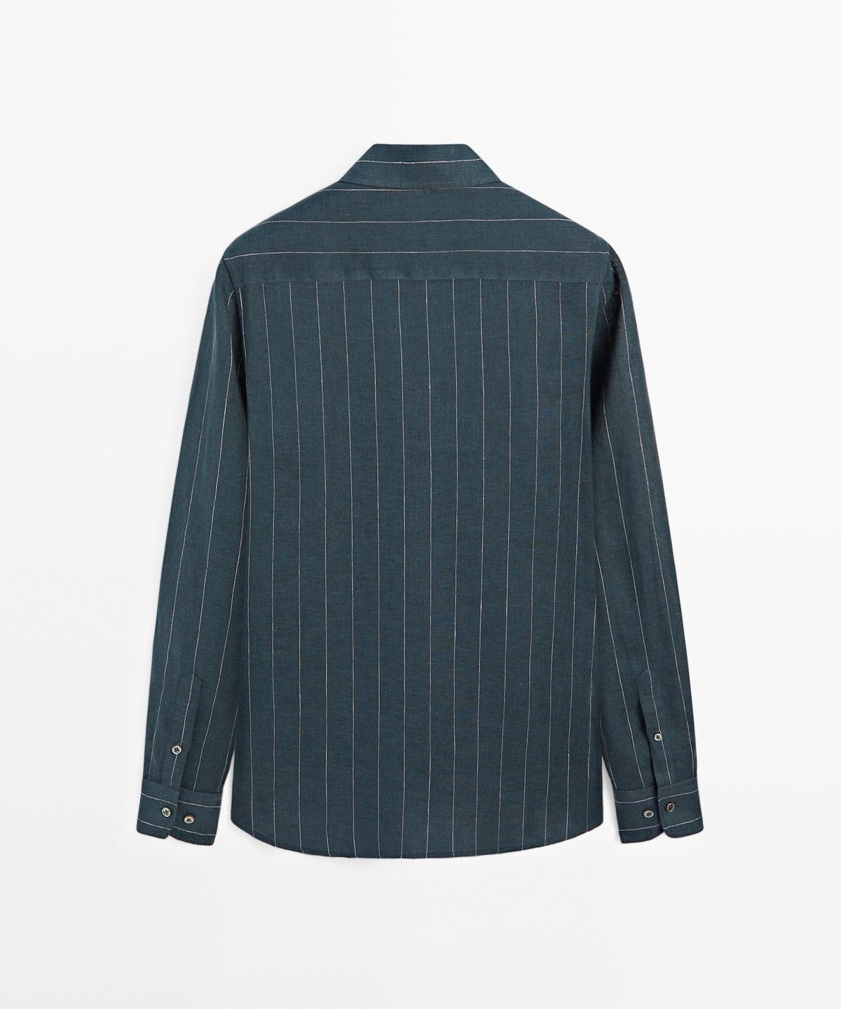 마시모두띠(MASSIMO DUTTI) 레귤러 핏 100% 린넨 스트라이프 셔츠