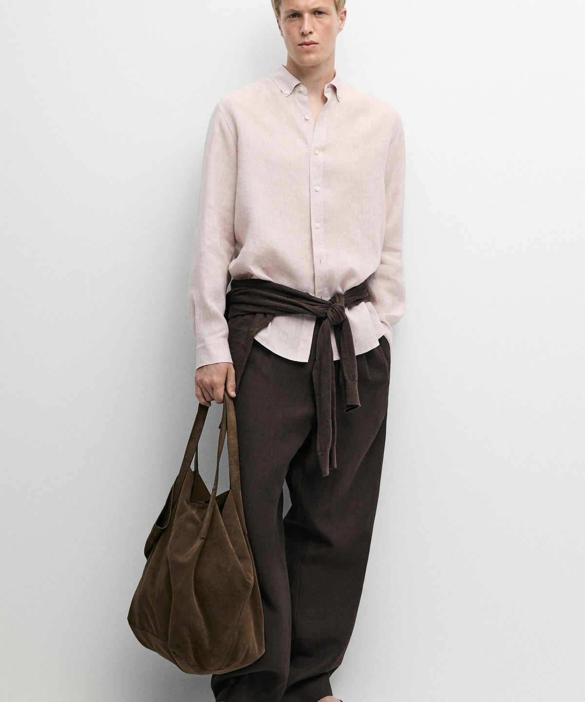 마시모두띠(MASSIMO DUTTI) 100% 린넨 레귤러 핏 셔츠