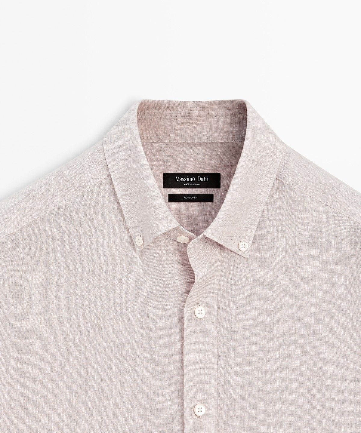 마시모두띠(MASSIMO DUTTI) 100% 린넨 레귤러 핏 셔츠