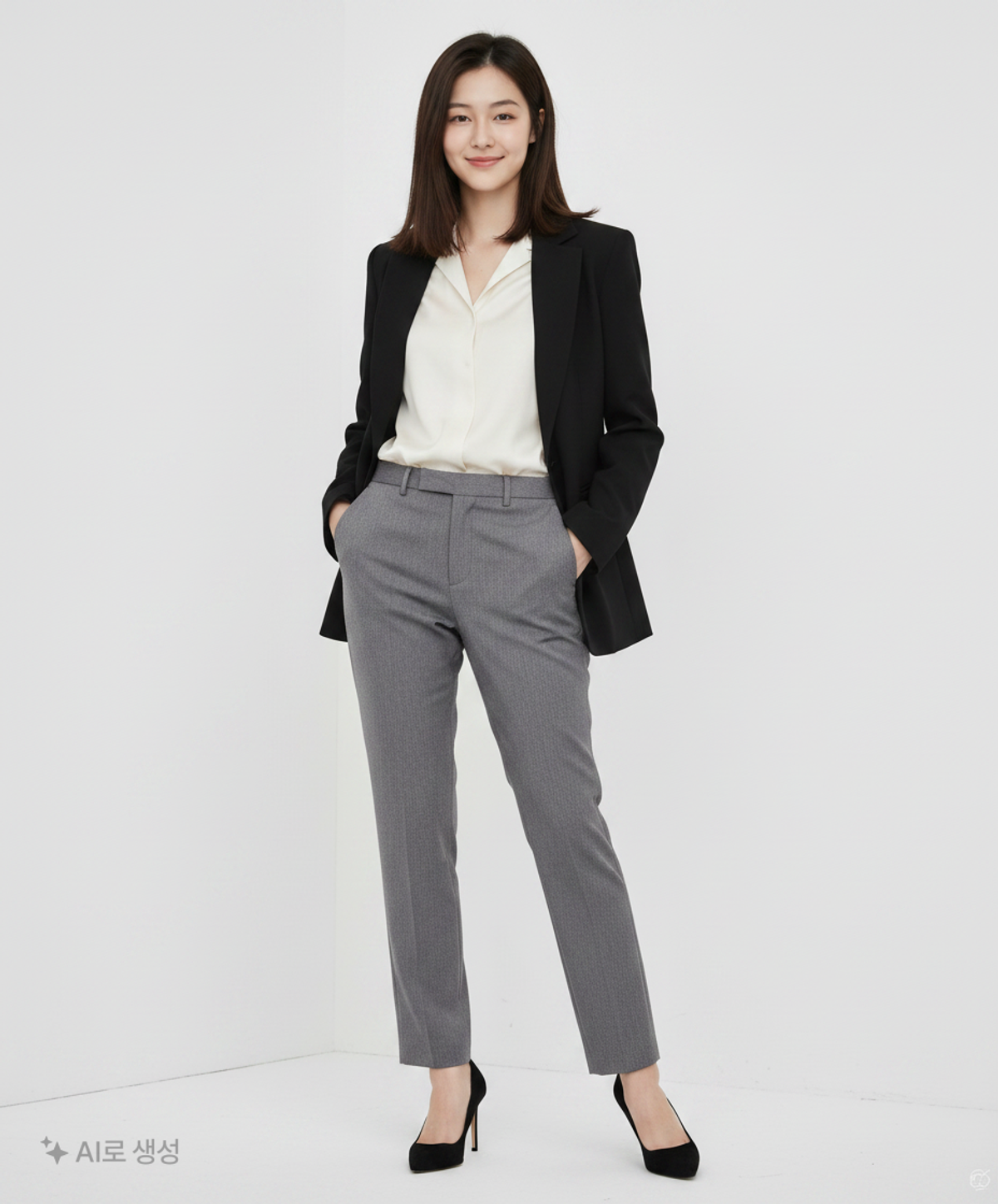 무신사 스탠다드(MUSINSA STANDARD) 테이퍼드 히든 밴딩 크롭 슬랙스 [미디엄 그레이] 30