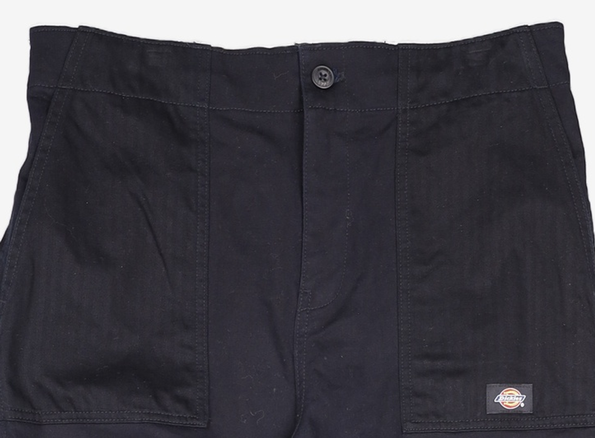 디키즈(DICKIES) 트윌 엘라스틱 햄 팬츠 블랙 32