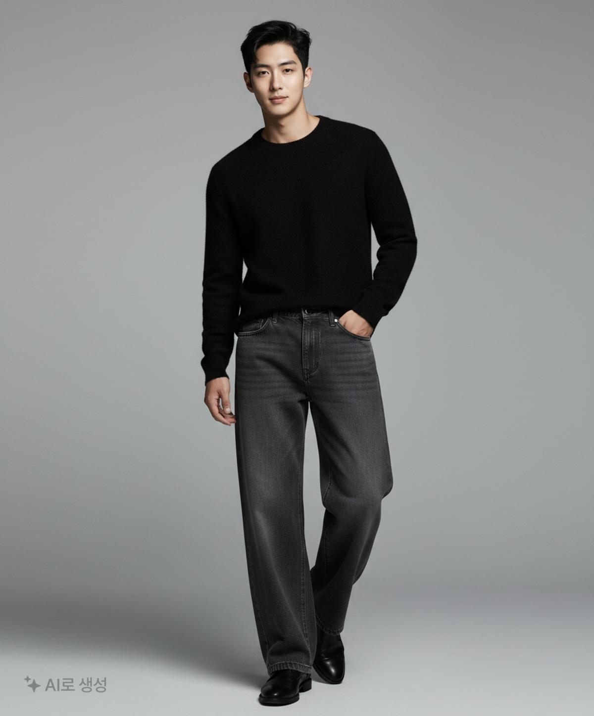 람(RAAM) RC003 릴랙스 보이핏 데님 팬츠(속기모 옵션추가) S
