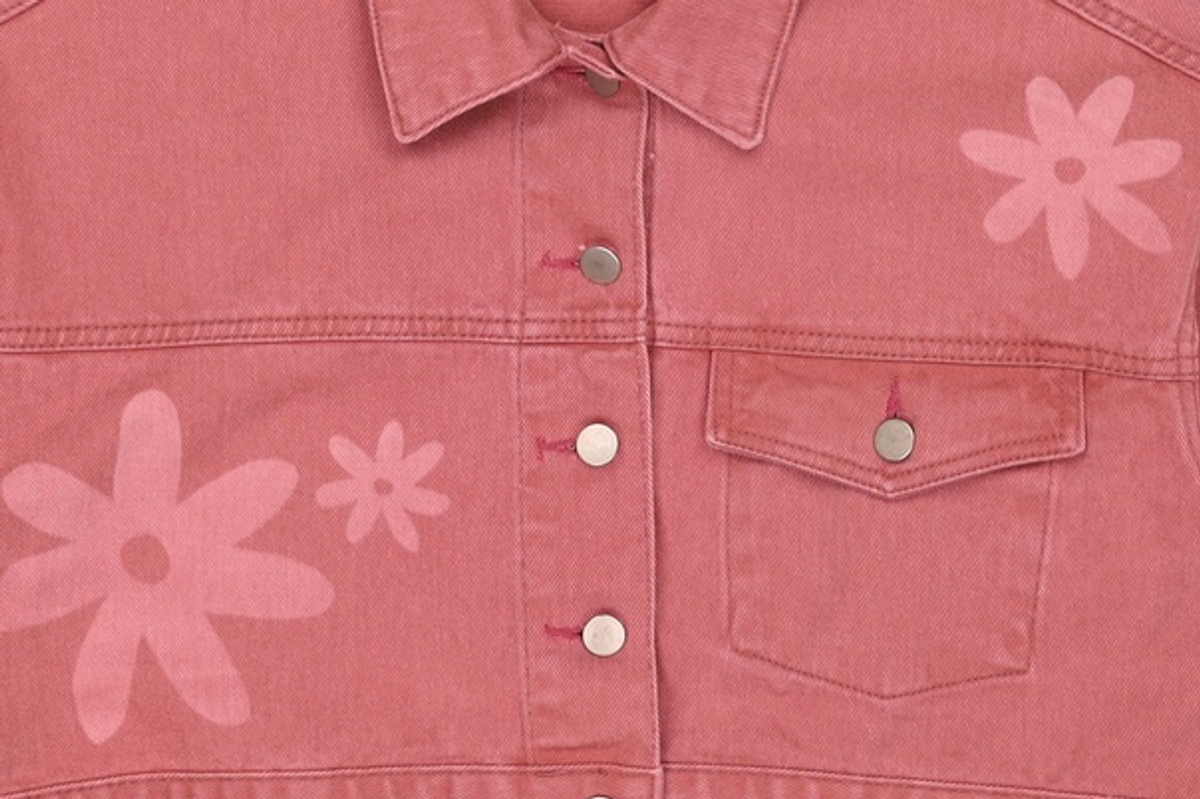 메인부스(MAINBOOTH) Flower Denim Crop Jacket(PINK) FREE