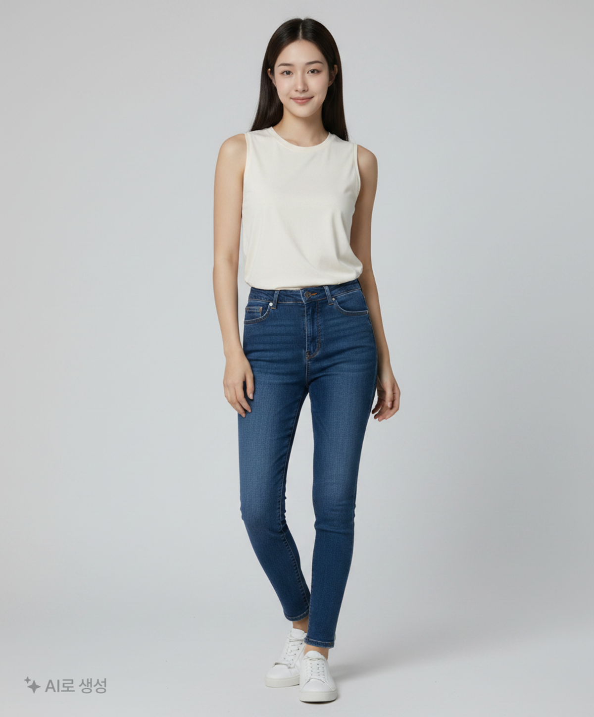 무신사 스탠다드(MUSINSA STANDARD) 레이어드 슬리브리스 탑_긴 기장 [화이트] XXL