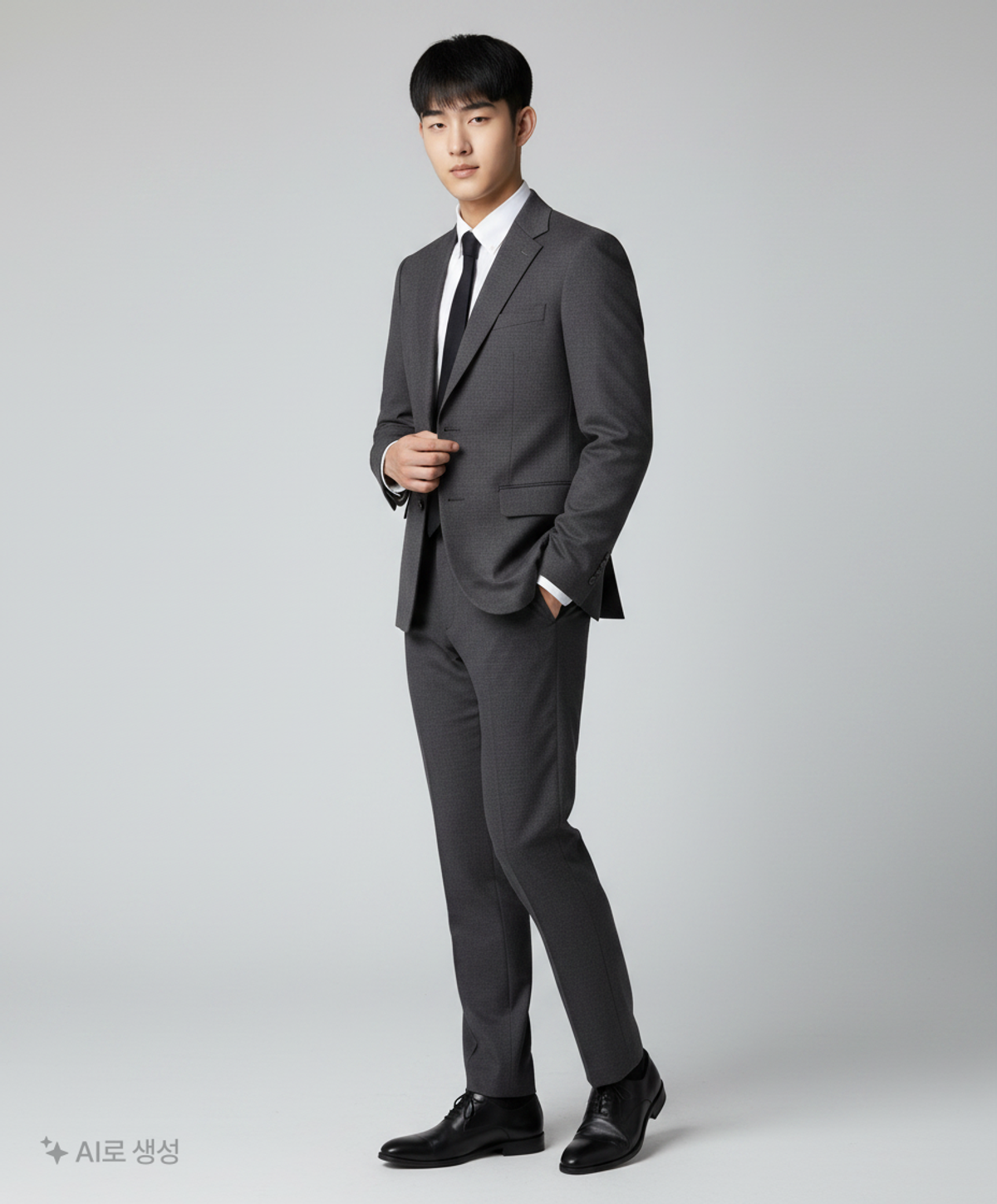 커스텀멜로우(CUSTOMELLOW) two tone charcoal suit jacket_C9FBW22701GYD 95