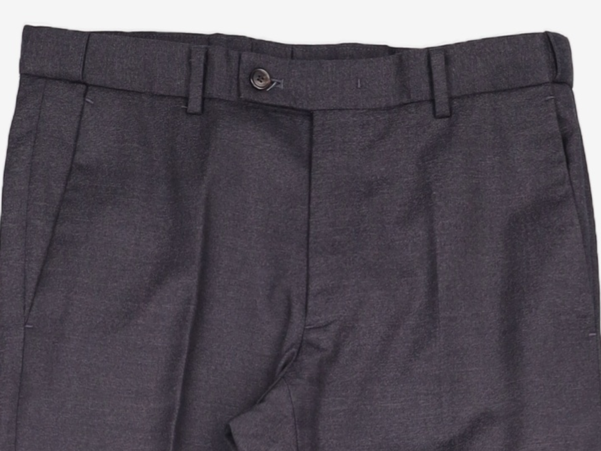 커스텀멜로우(CUSTOMELLOW) two tone charcoal suit pants_C9FCW22701GYD 78