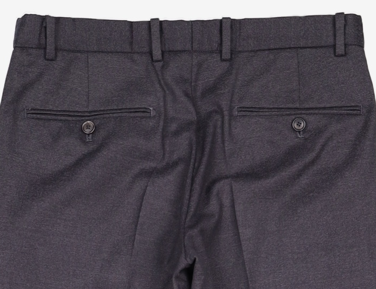 커스텀멜로우(CUSTOMELLOW) two tone charcoal suit pants_C9FCW22701GYD 78