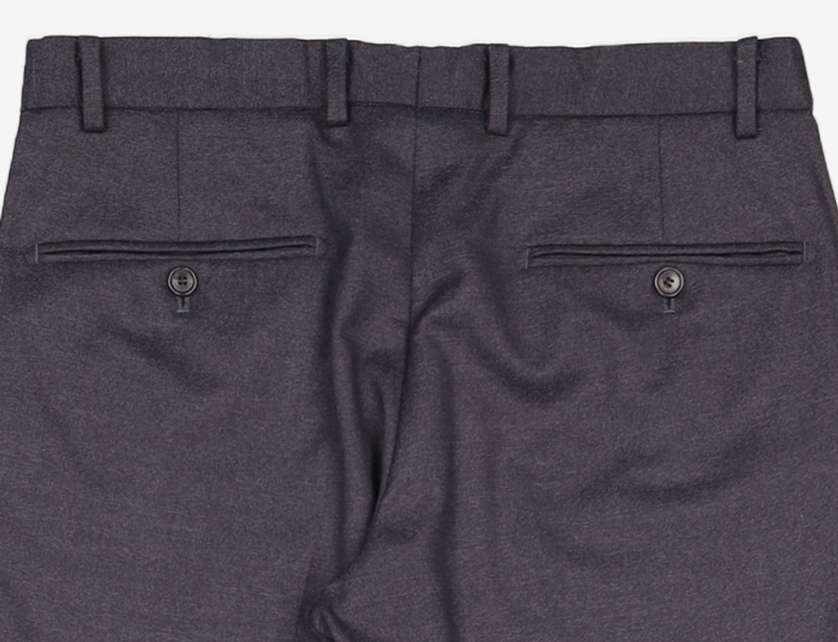 커스텀멜로우(CUSTOMELLOW) two tone charcoal suit pants_C9FCW22701GYD 78