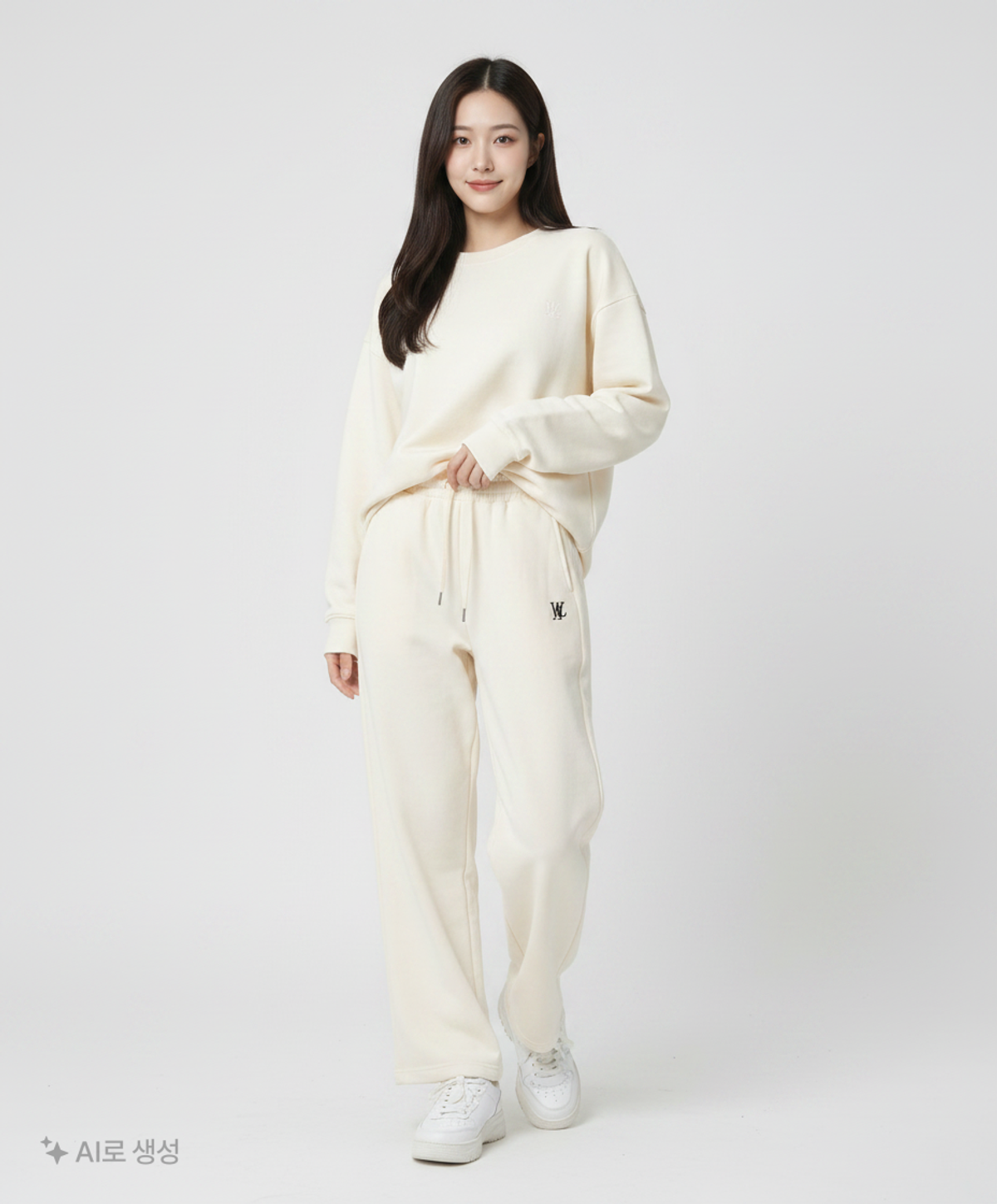 우알롱(WOOALONG) Signature tuck wide pants - BLACK M