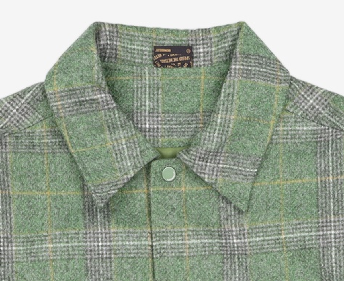 브라운브레스(BROWNBREATH) PRAT PLAID CHECK SHIRTS - GREEN M