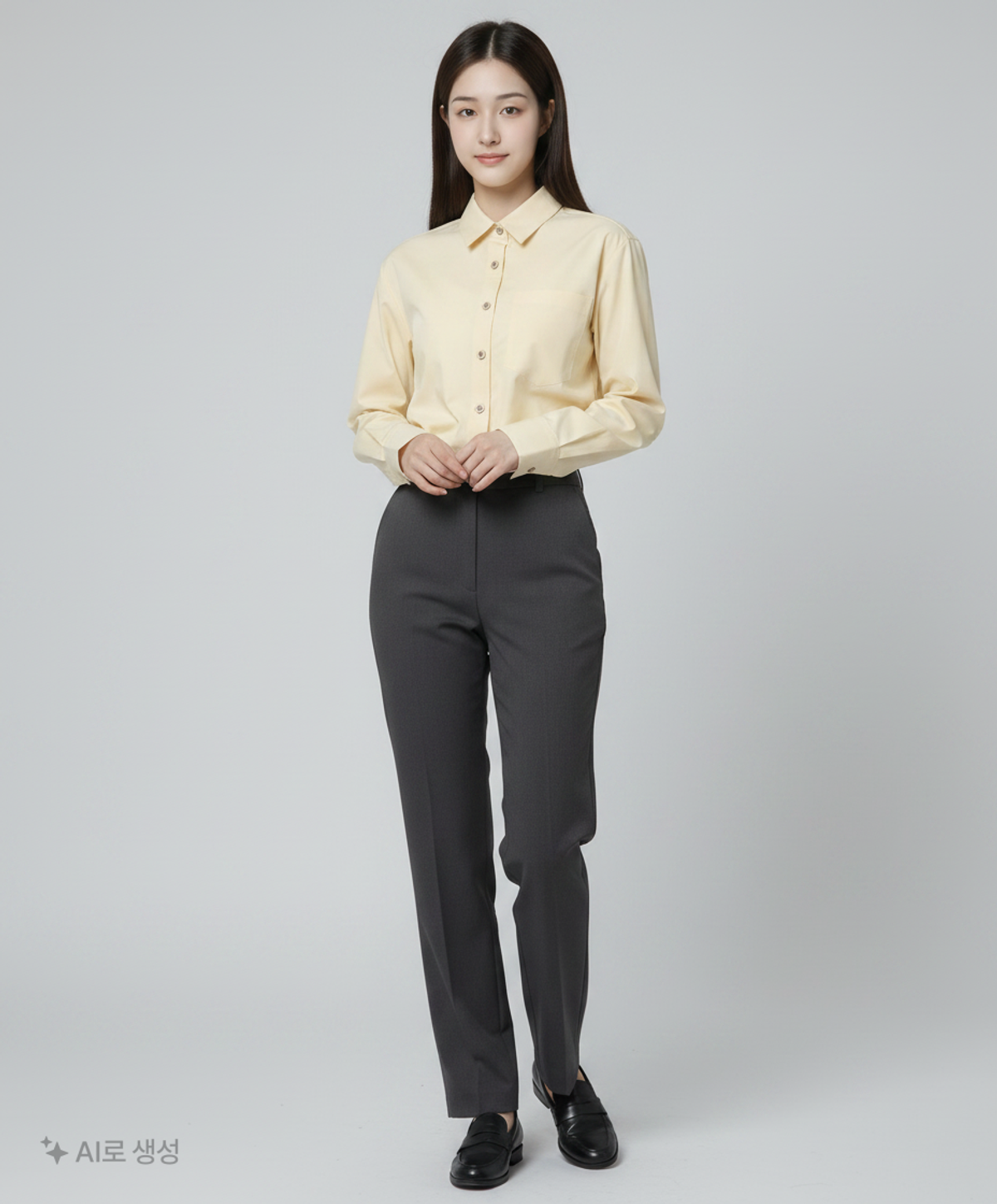 살롱 드 욘(SALON DE YOHN) Soild Wrap Shirt_ Lemon M