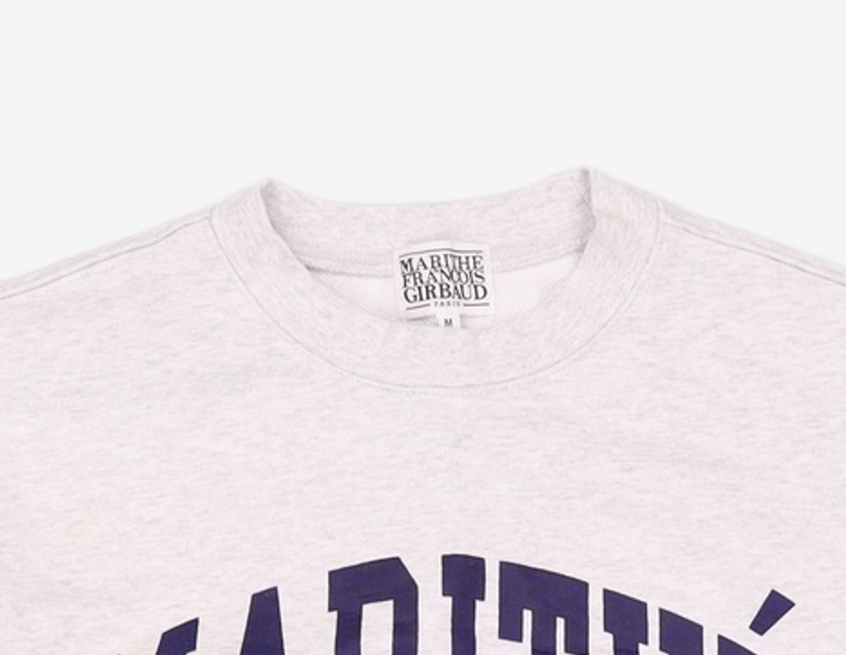 마리떼 프랑소와 저버(MARITHÉ + FRANҪOIS GIRBAUD) MARITHE COLLEGE SWEATSHIRT light heather gray M