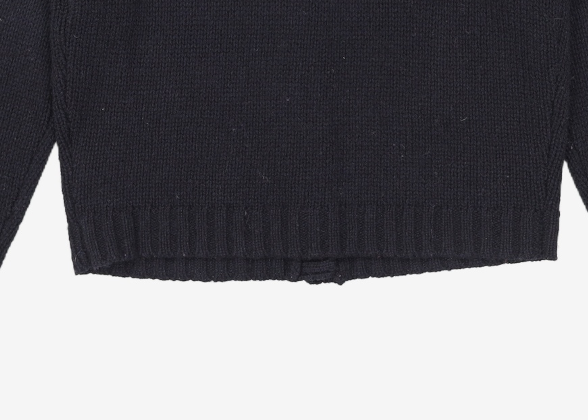 락피쉬웨더웨어(ROCKFISH WEATHERWEAR) 울 라운드 가디건 - BLACK FREE