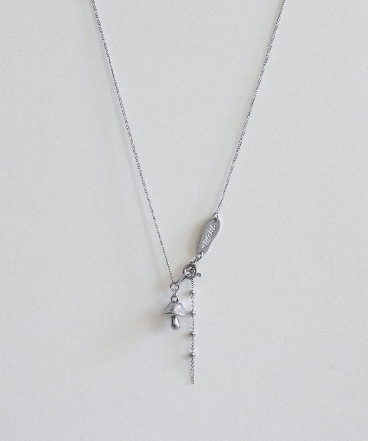 메리모티브(MERRYMOTIVE) Mushroom with drop chain necklace