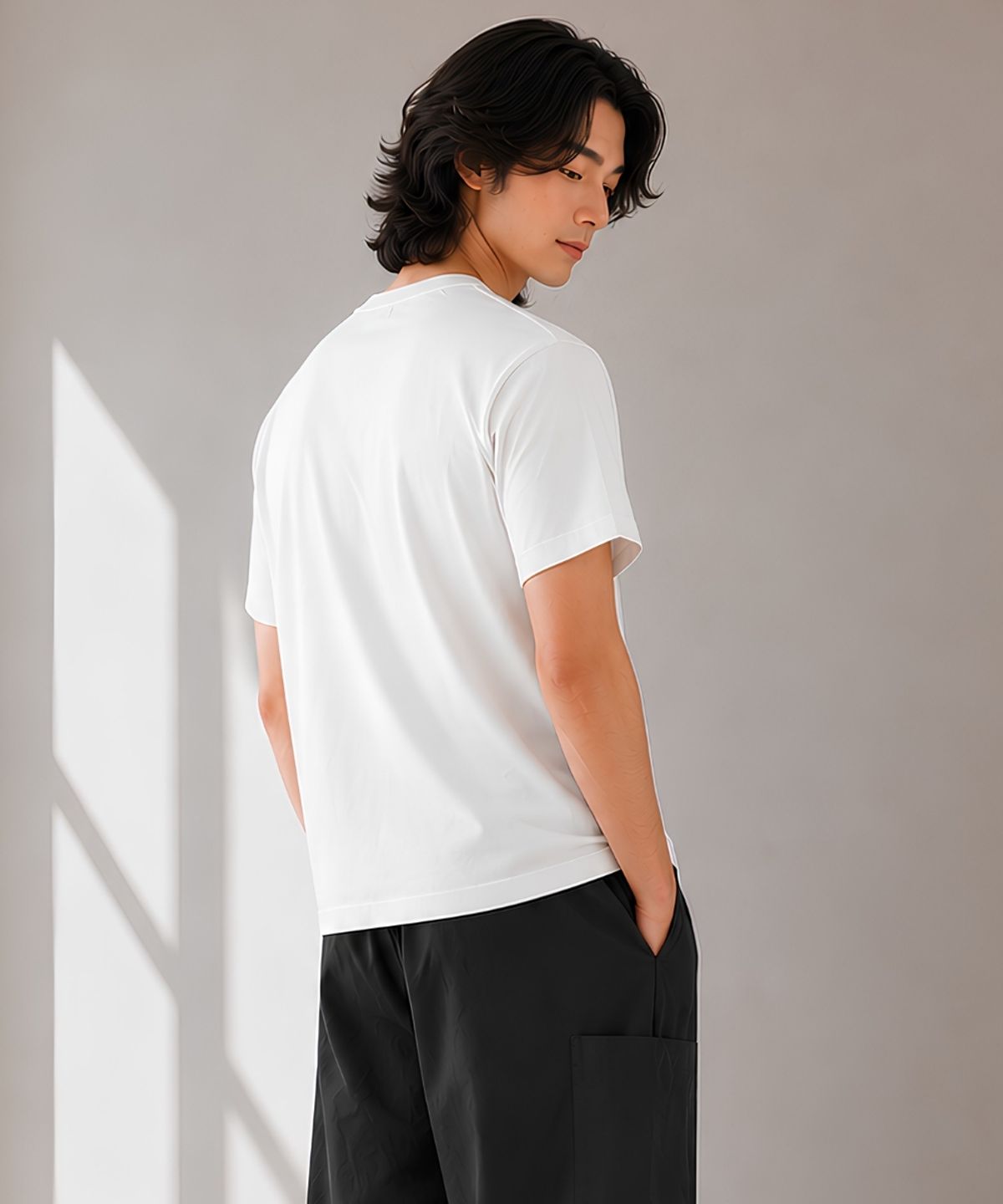 커스텀어스(CUSTOMUS) 남성 후로피 로고 프린트 라그랑 반팔티셔츠 CXS26MKRT506 WHI