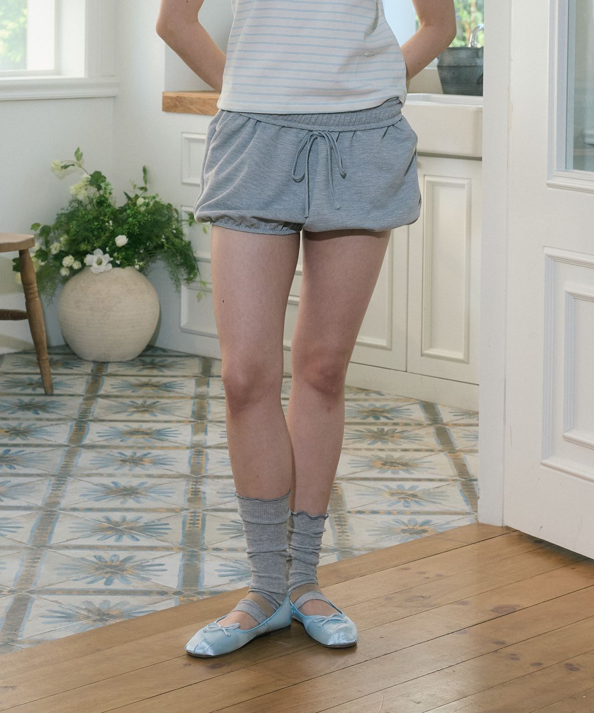 아페이즈(APAISE) Marshmallow-Fit Shorts(Melange Gray)