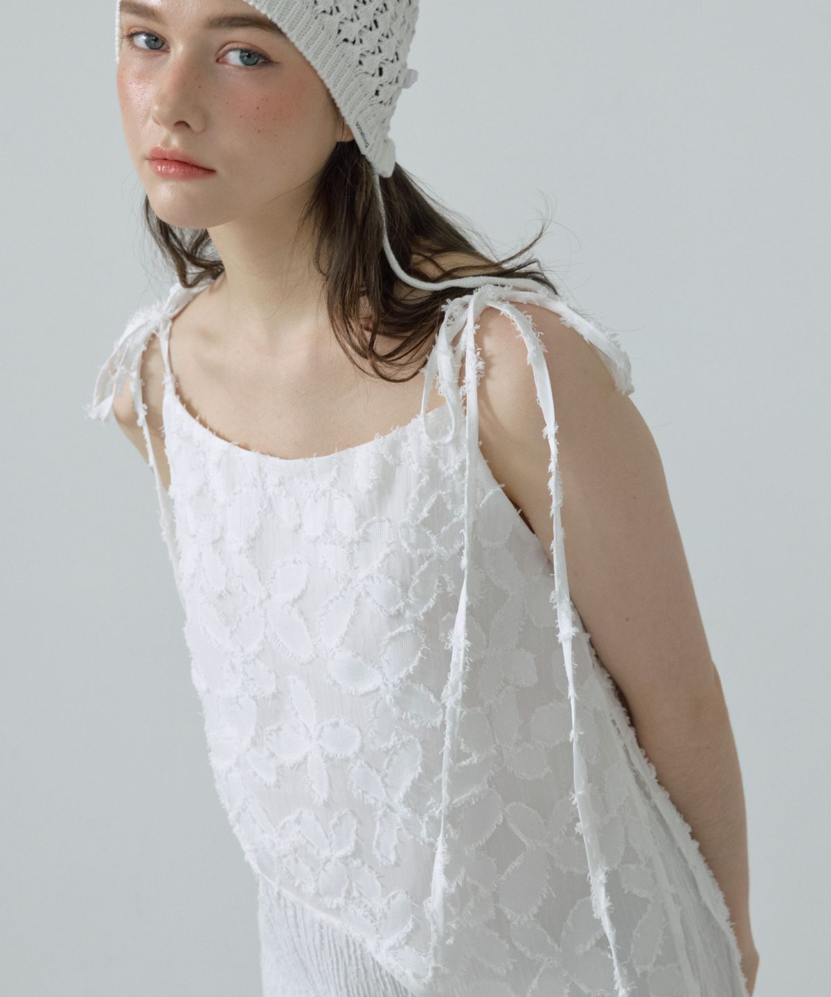 아페이즈(APAISE) Butterfly Blossom Flow Layered Dress(White)