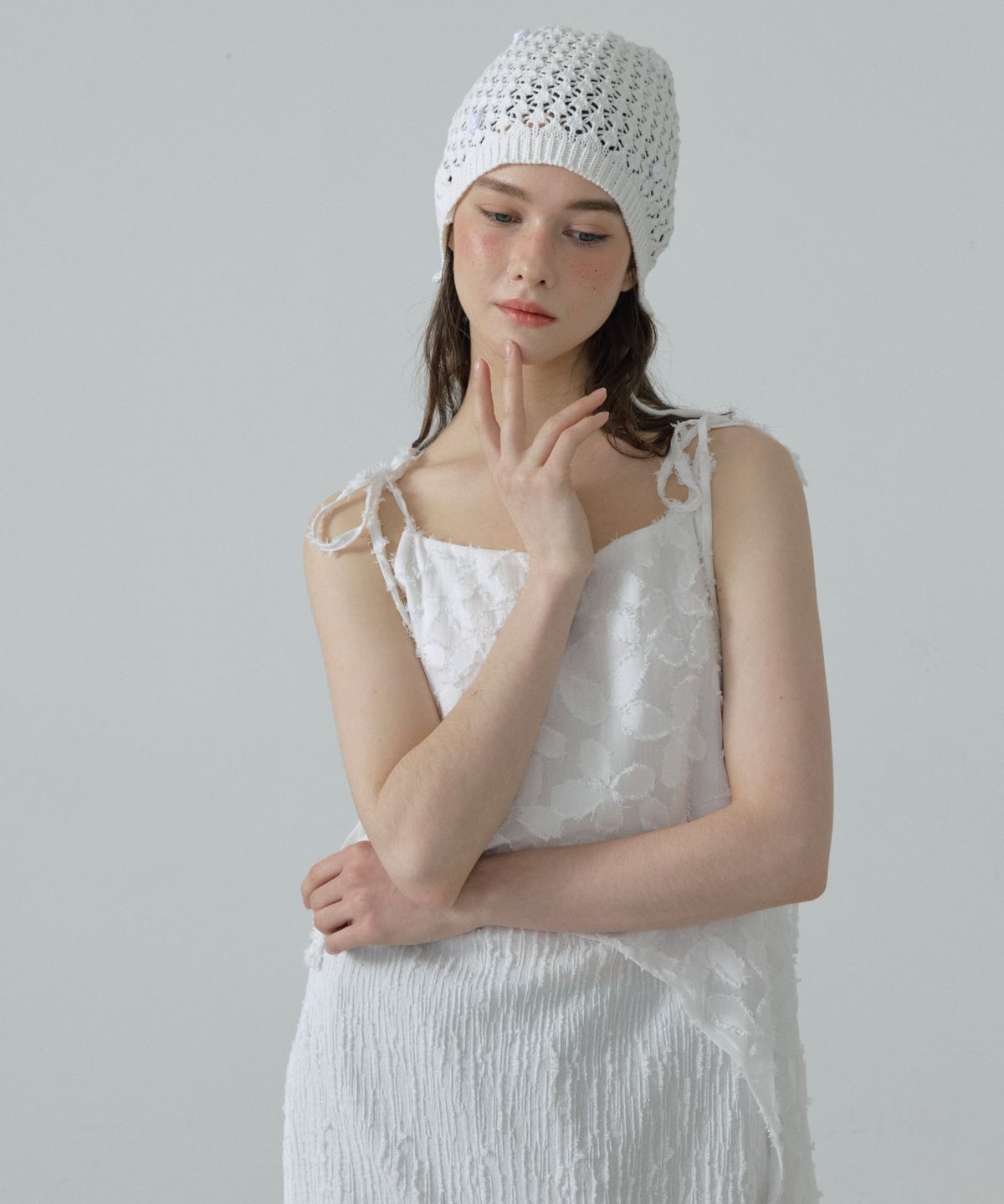 아페이즈(APAISE) Butterfly Blossom Flow Layered Dress(White)