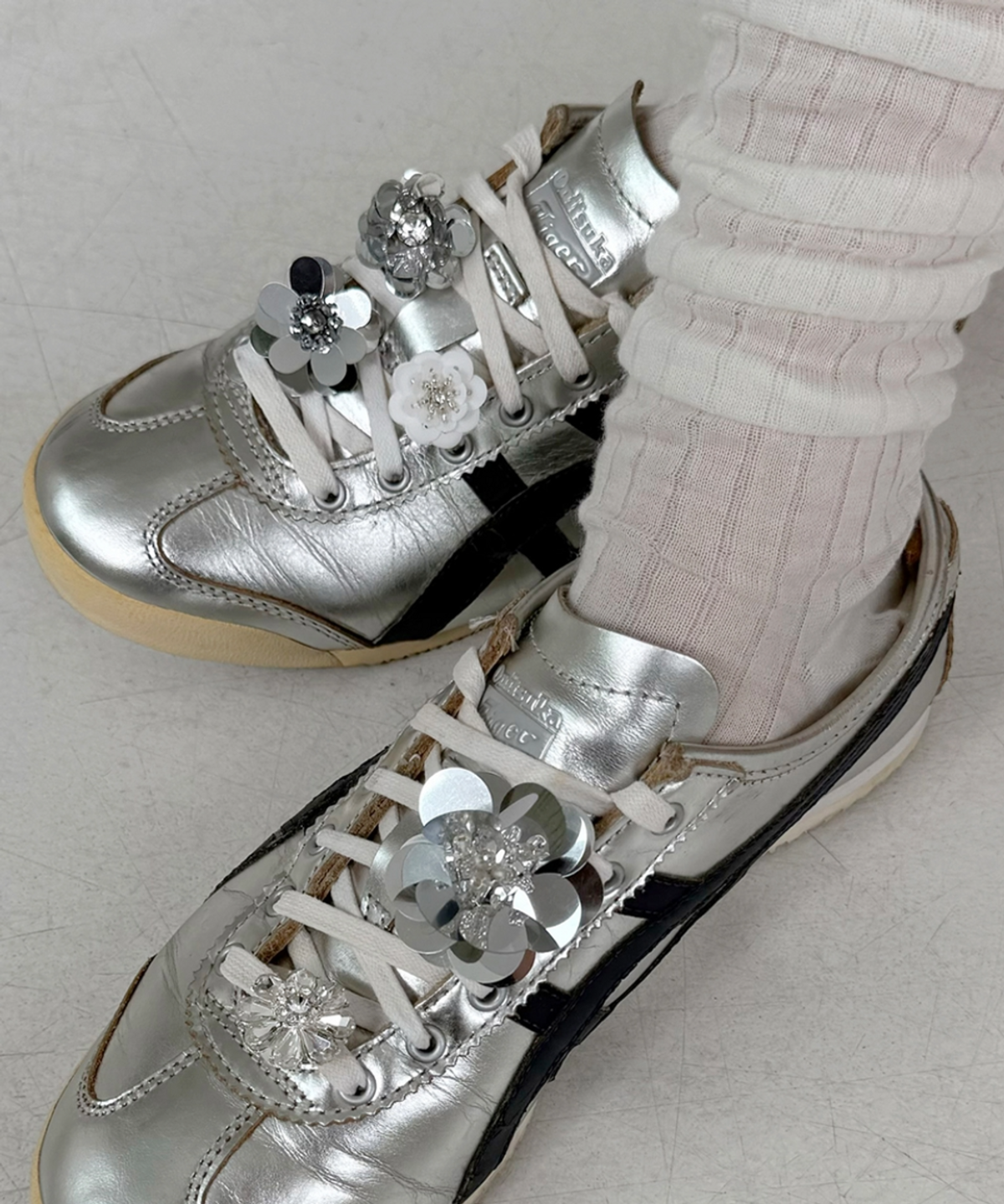 판타스틱 플래닛(FANTASTIC PLANET) [SET] silver beads flower shoe charm 5piece 슈참, 지비츠, 옷핀