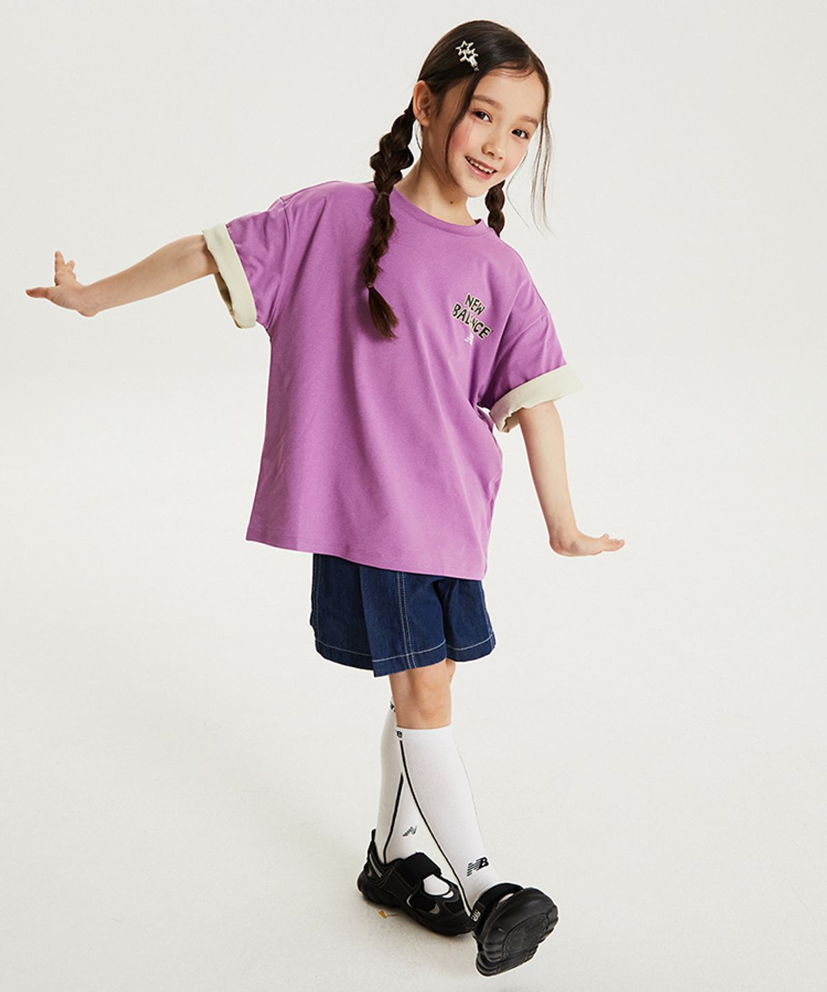 뉴발란스 키즈(NEWBALANCEKIDS) 로고 그래픽 반팔티 NK9EG3703U75