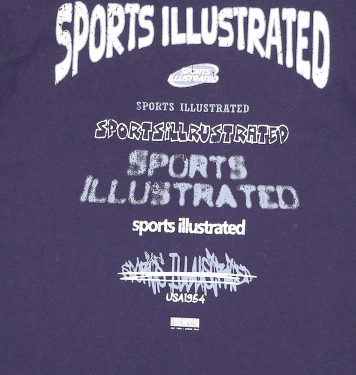 스포츠 일러스트레이티드(SPORTS ILLUSTRATED) 멀티 그래픽 라운드 티셔츠 (네이비) L