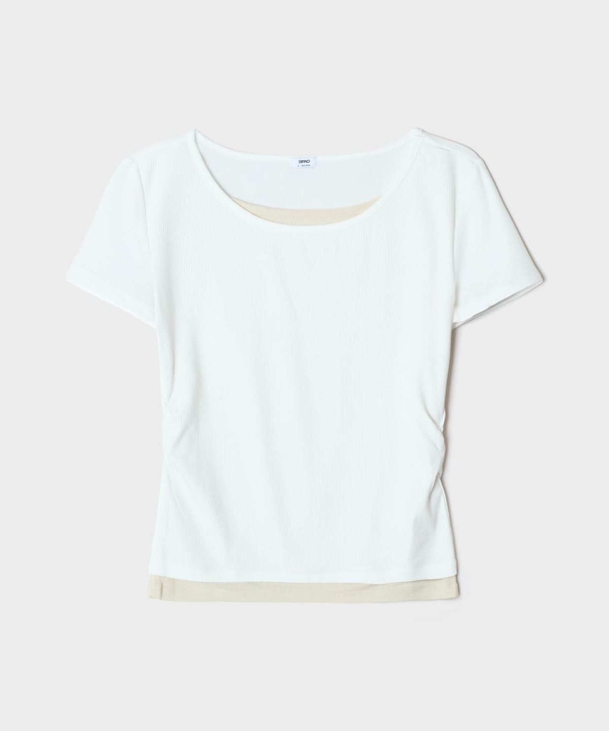 스파오(SPAO) 레이어드 셔링 반팔티 (RE)_SPRWG37G30