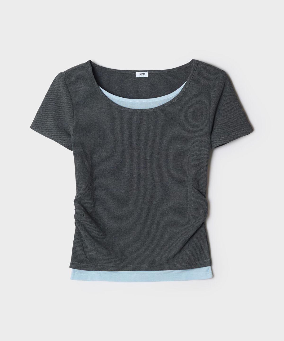 스파오(SPAO) 레이어드 셔링 반팔티 (RE)_SPRWG37G30