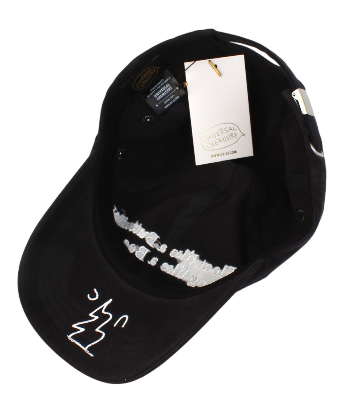 유니버셜 케미스트리(UNIVERSAL CHEMISTRY) Ali Lettering Black Ballcap 레터링볼캡