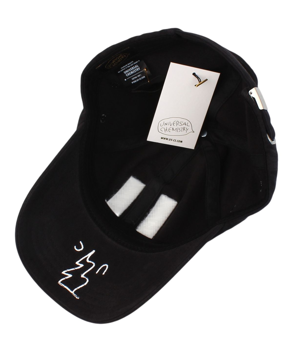 유니버셜 케미스트리(UNIVERSAL CHEMISTRY) Bold U Black Ballcap 워싱볼캡