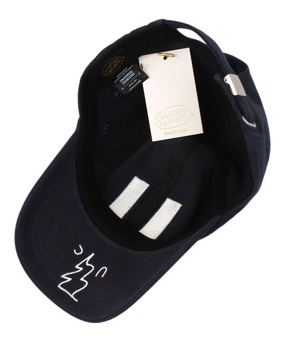 유니버셜 케미스트리(UNIVERSAL CHEMISTRY) Bold U Navy Ballcap 워싱볼캡