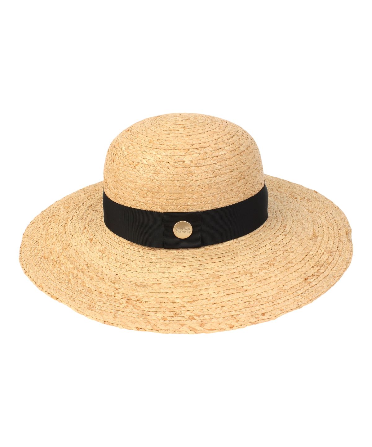 유니버셜 케미스트리(UNIVERSAL CHEMISTRY) Wire Round Raffia Hat 라피아햇