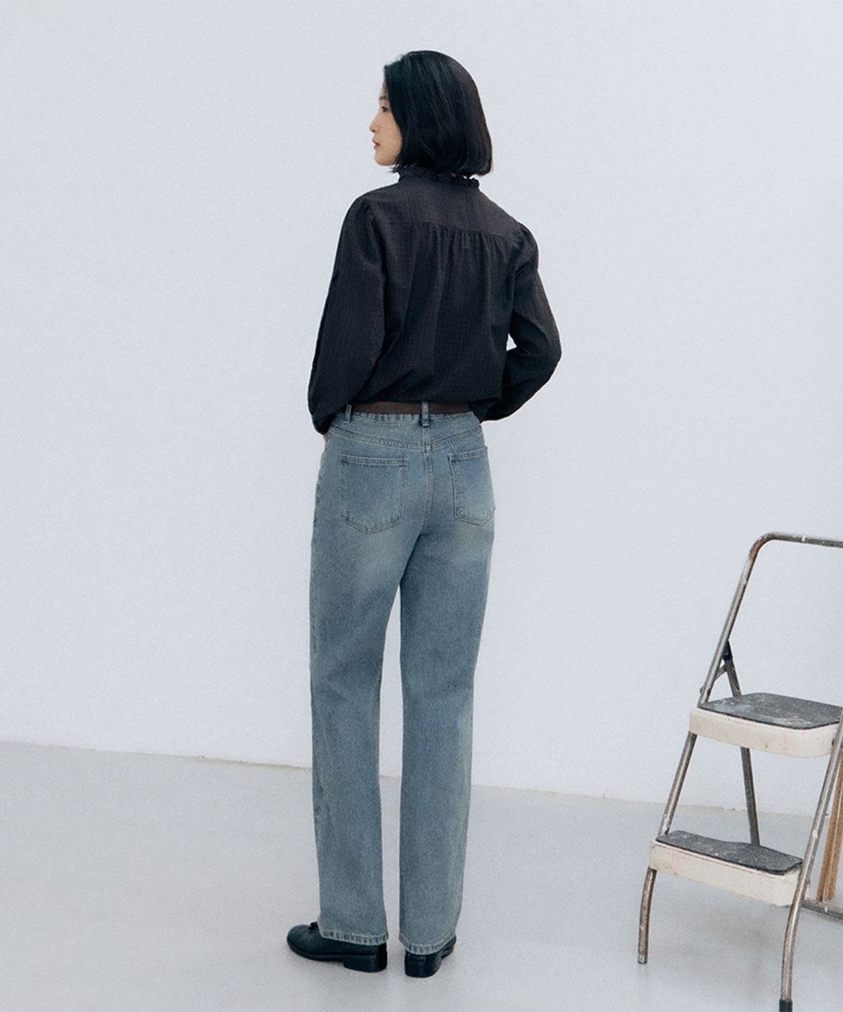 모노크롬(MONOCHROME) vermon denim pants (indigo)