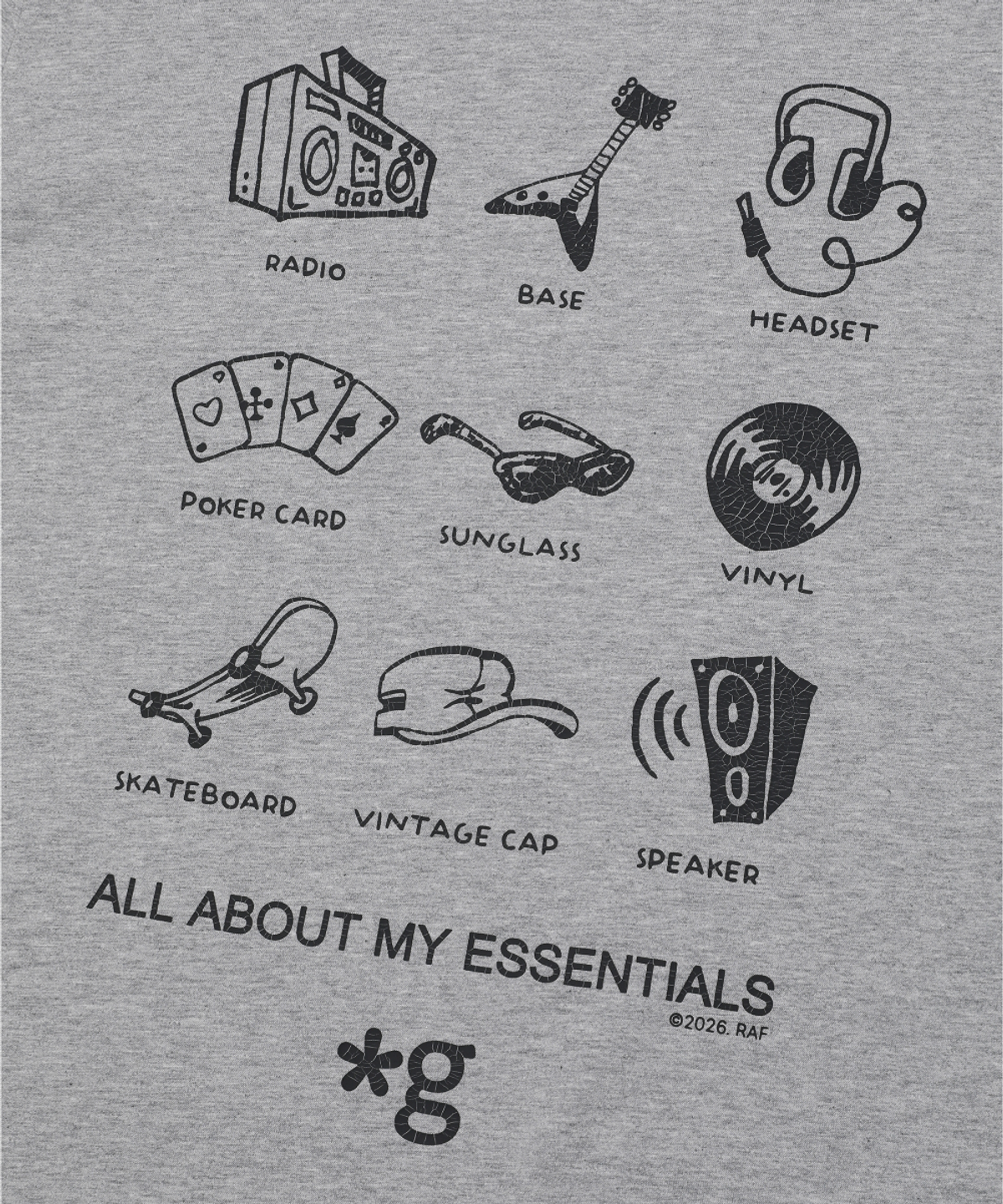 글런든(GRUNDEN) ‘MY ESSENTIAL’ T-SHIRT (MELANGE GREY)_G26BUJTS02