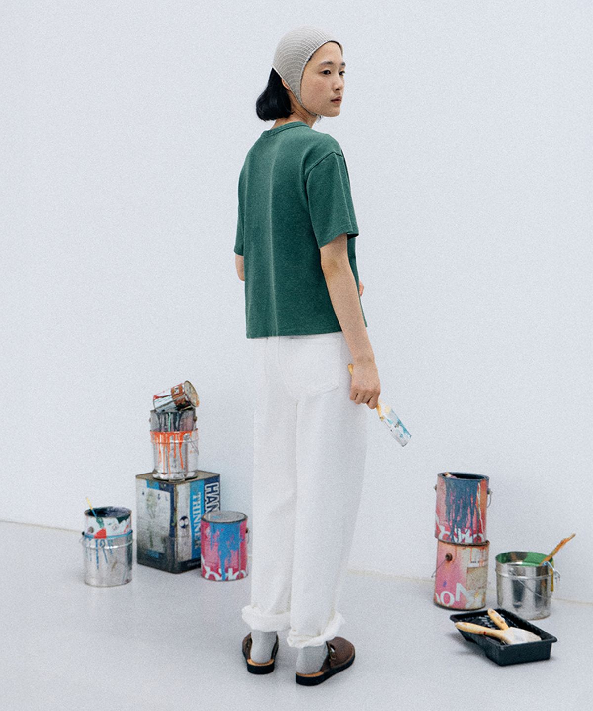 모노크롬(MONOCHROME) tibber denim pants (white)