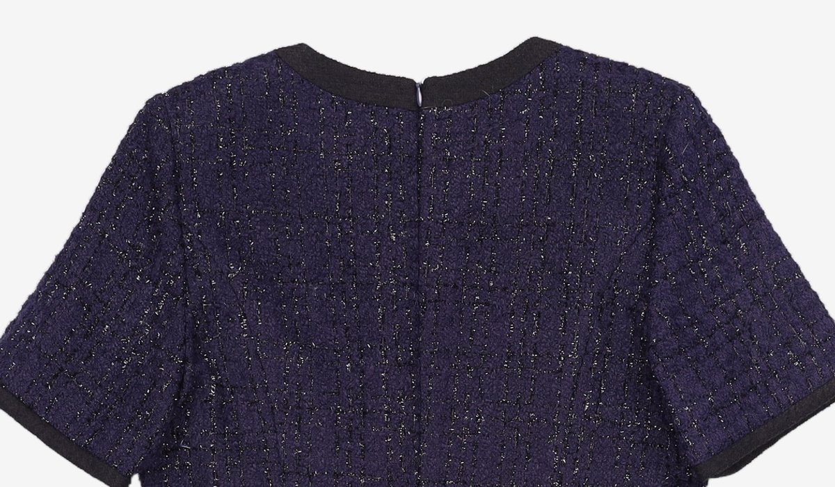 룩캐스트(LOOKAST) 네이비 에이미 트위드 드레스 / NAVY AMY TWEED DRESS M
