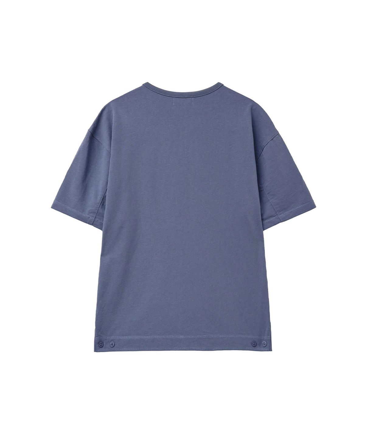 미세키서울 맨(MISEKISEOUL MEN) Diagonal henley neck short sleeve BLUE