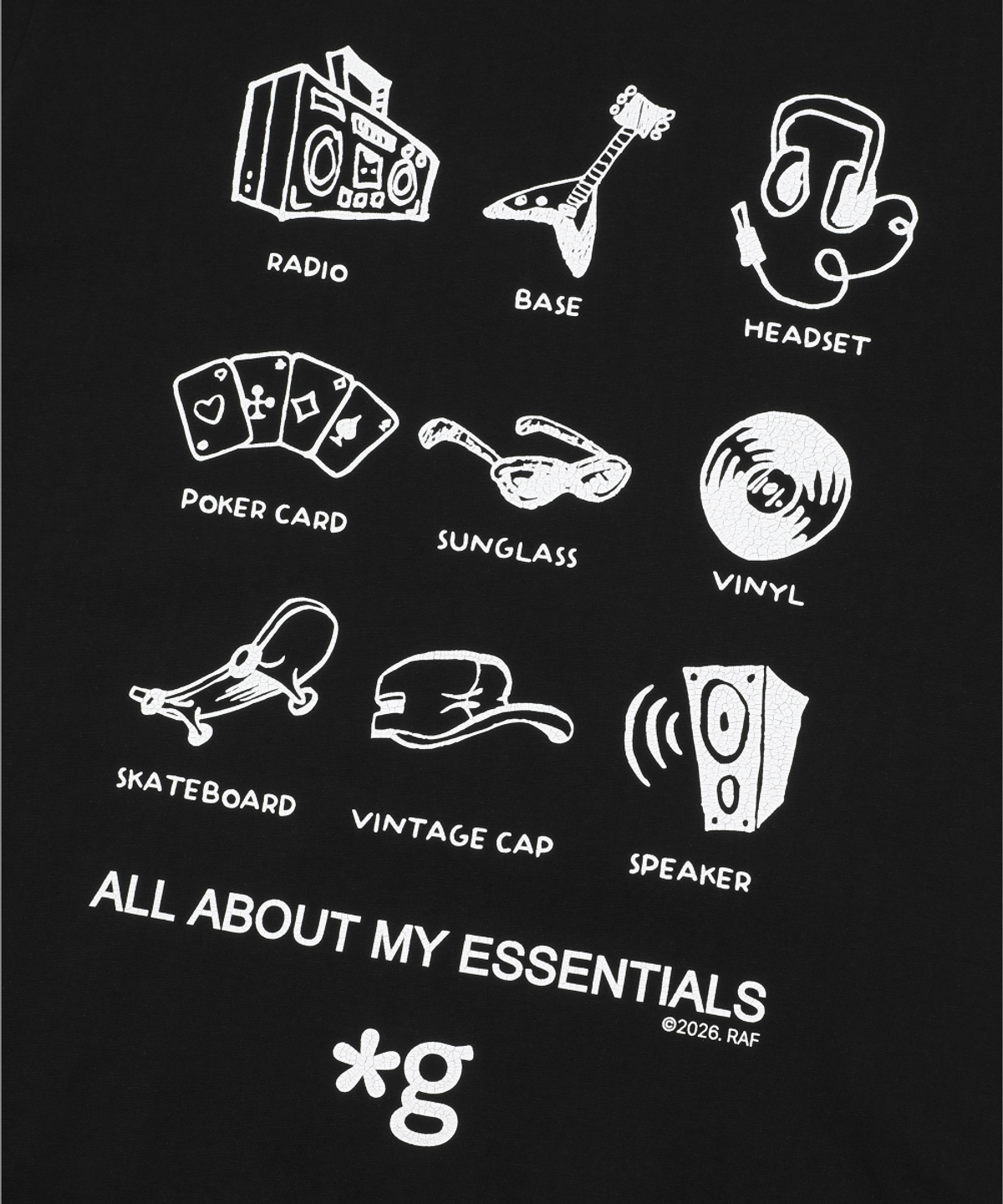 글런든(GRUNDEN) ‘MY ESSENTIAL’ T-SHIRT (BLACK)_G26BUJTS02