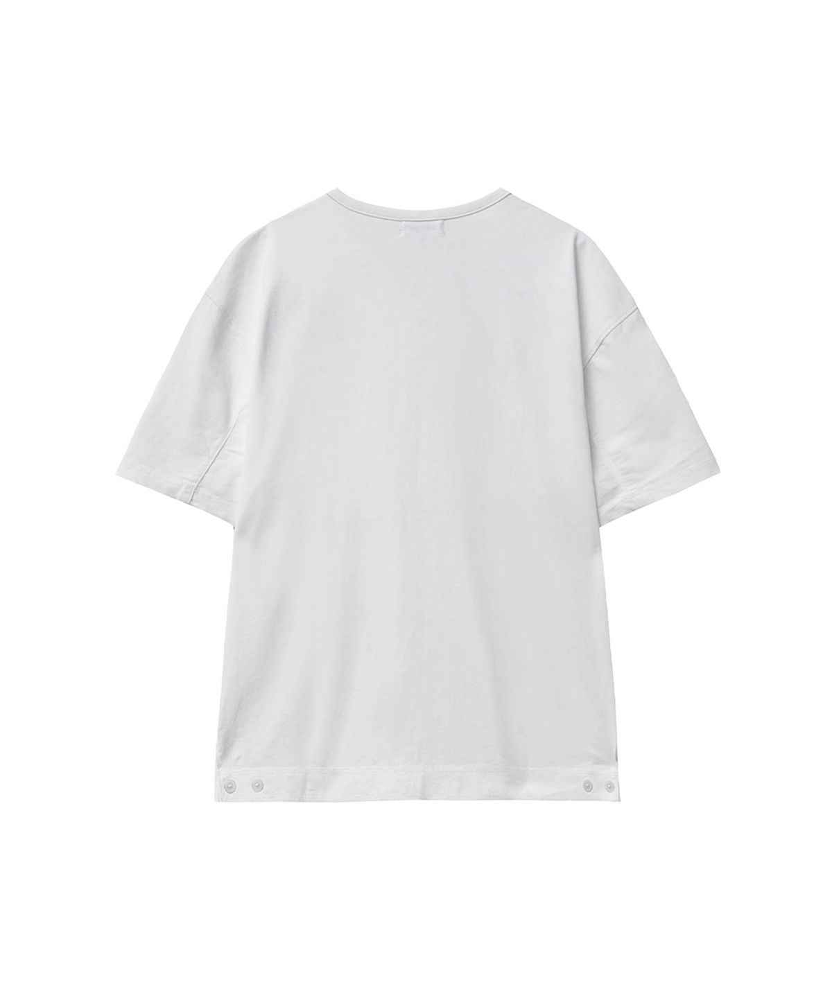 미세키서울 맨(MISEKISEOUL MEN) Diagonal henley neck short sleeve WHITE