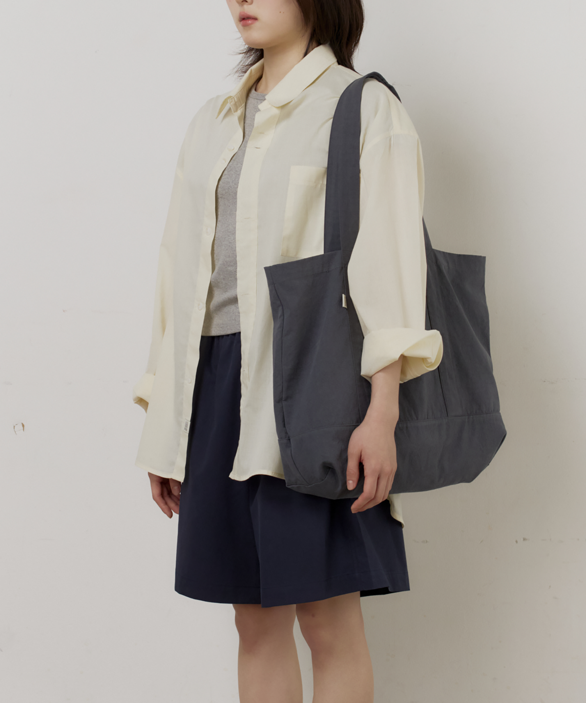 웨이베러시스(WAYBETTERSIS) WBS Cotton BAG (DEEP NAVY)