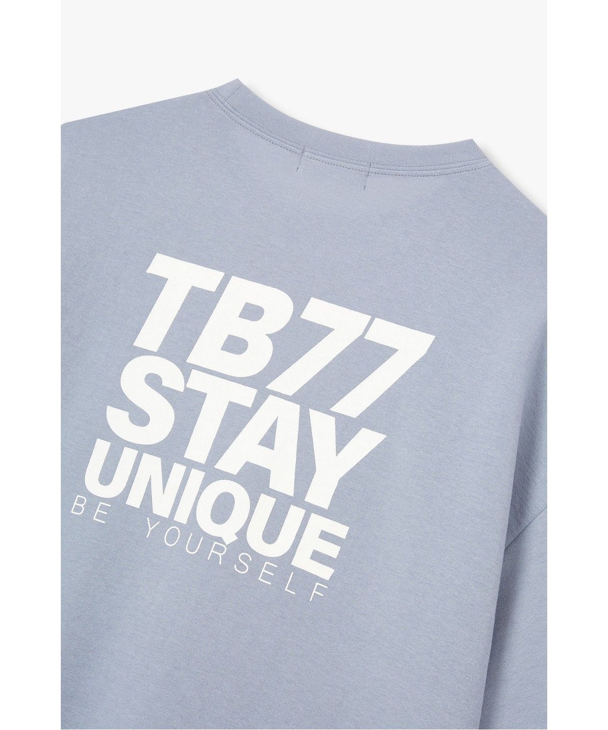스튜디오 톰보이(STUDIO TOMBOY) 유니크 TB77 레터링 반팔 티셔츠 _블루_9176322994