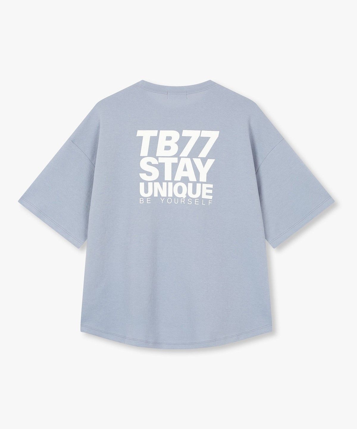 스튜디오 톰보이(STUDIO TOMBOY) 유니크 TB77 레터링 반팔 티셔츠 _블루_9176322994