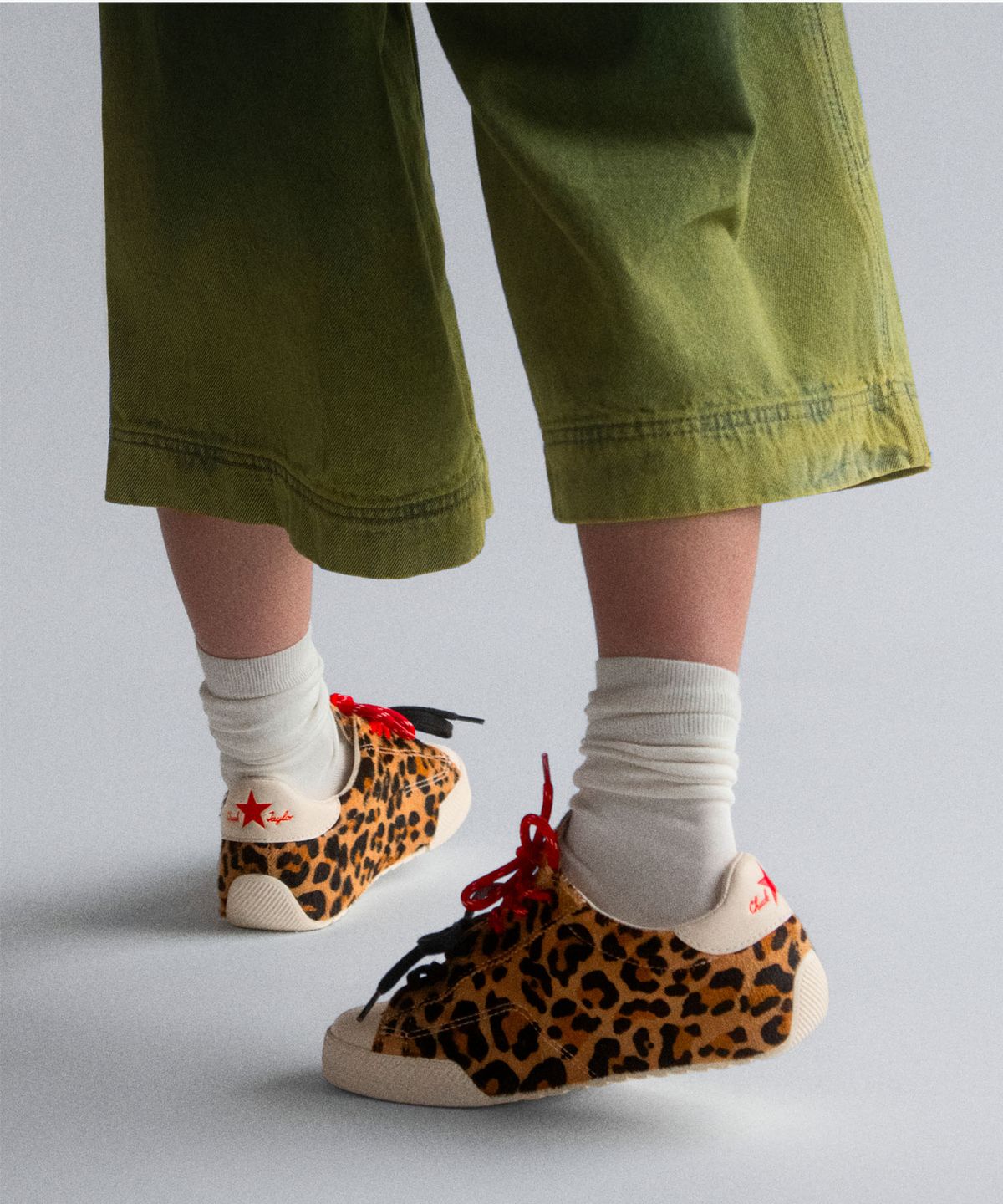 컨버스(CONVERSE) 척테일러 로우 레오파드 포니 헤어 블랙 A19174C