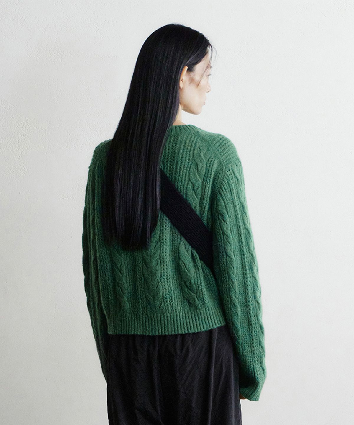 모노크롬(MONOCHROME) picker knit bag (black)