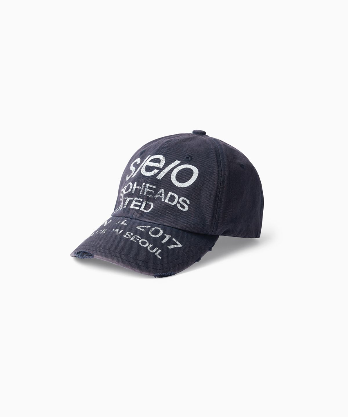 에스이오(s/e/o) DISTRESSED VINTAGE CAP NAVY