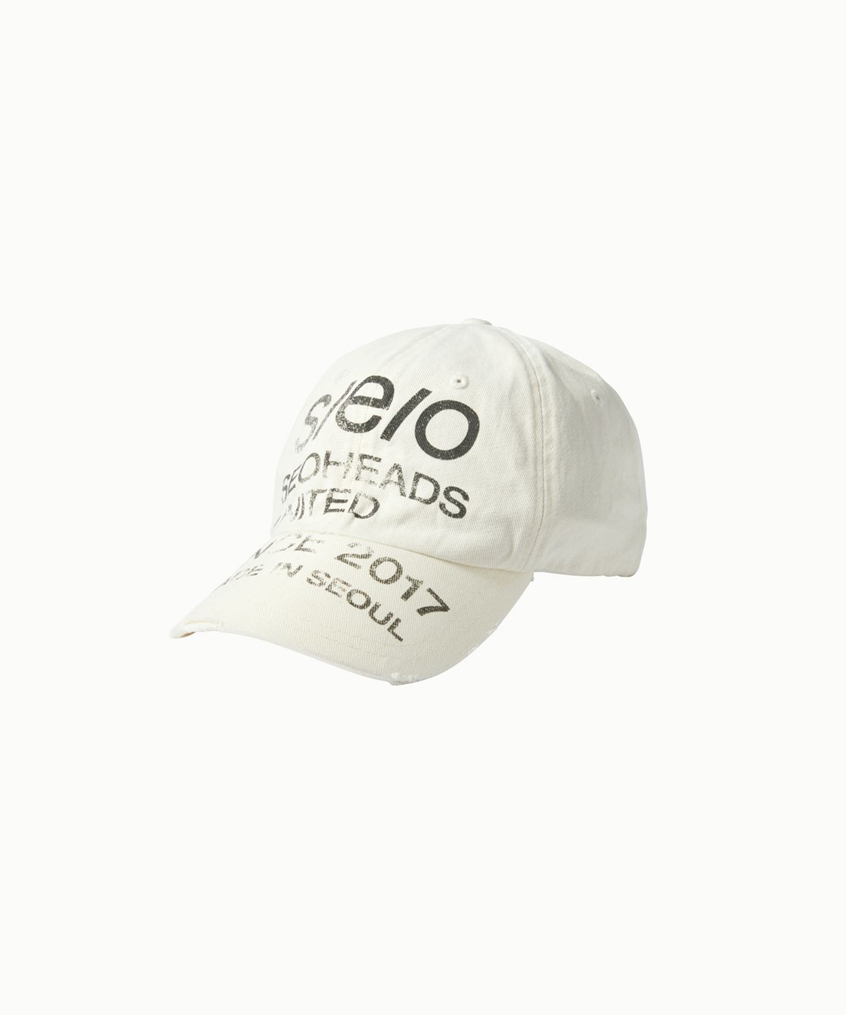 에스이오(s/e/o) DISTRESSED VINTAGE CAP ECRU