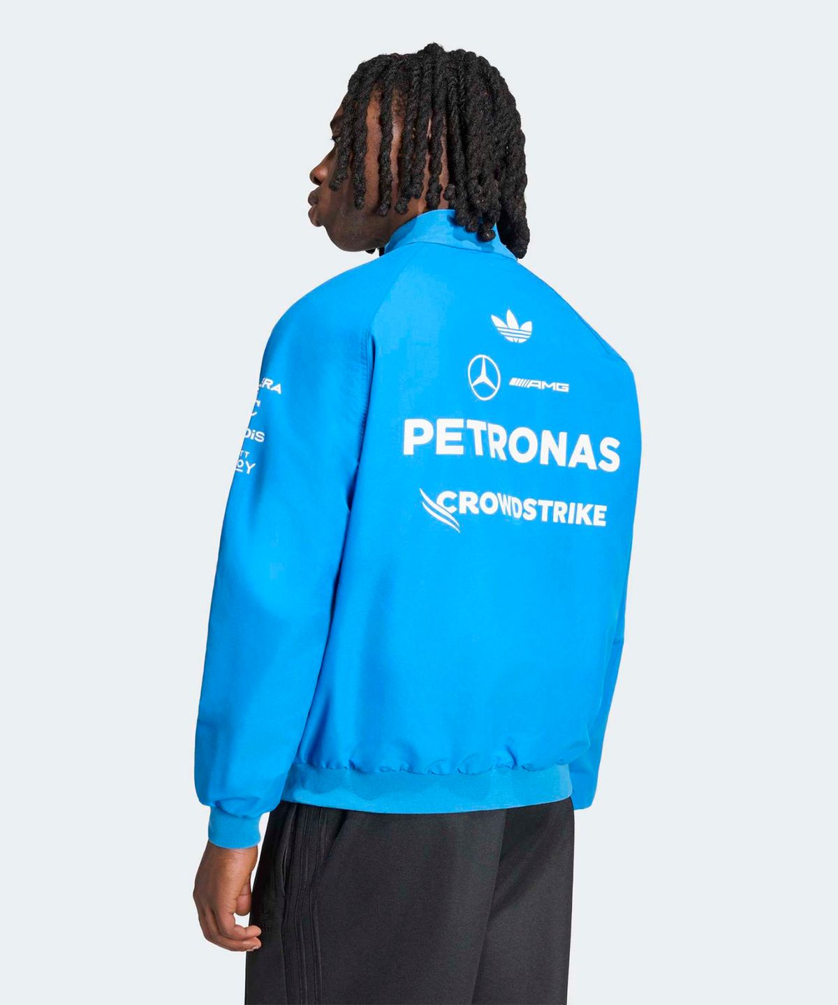 아디다스(ADIDAS) 메르세데스 AMG F1 팀 블루 원더 드라이버 해링턴 재킷 - 블루버드:화이트 / KT5125