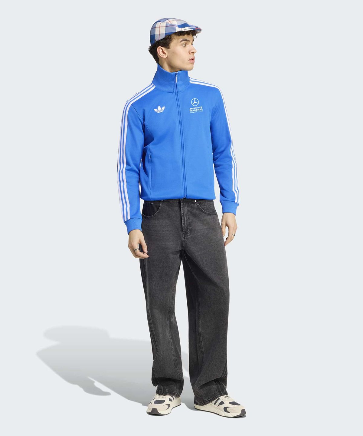 아디다스(ADIDAS) 메르세데스 AMG F1 팀 블루 원더 트랙 탑 - 블루버드:화이트 / KT5128