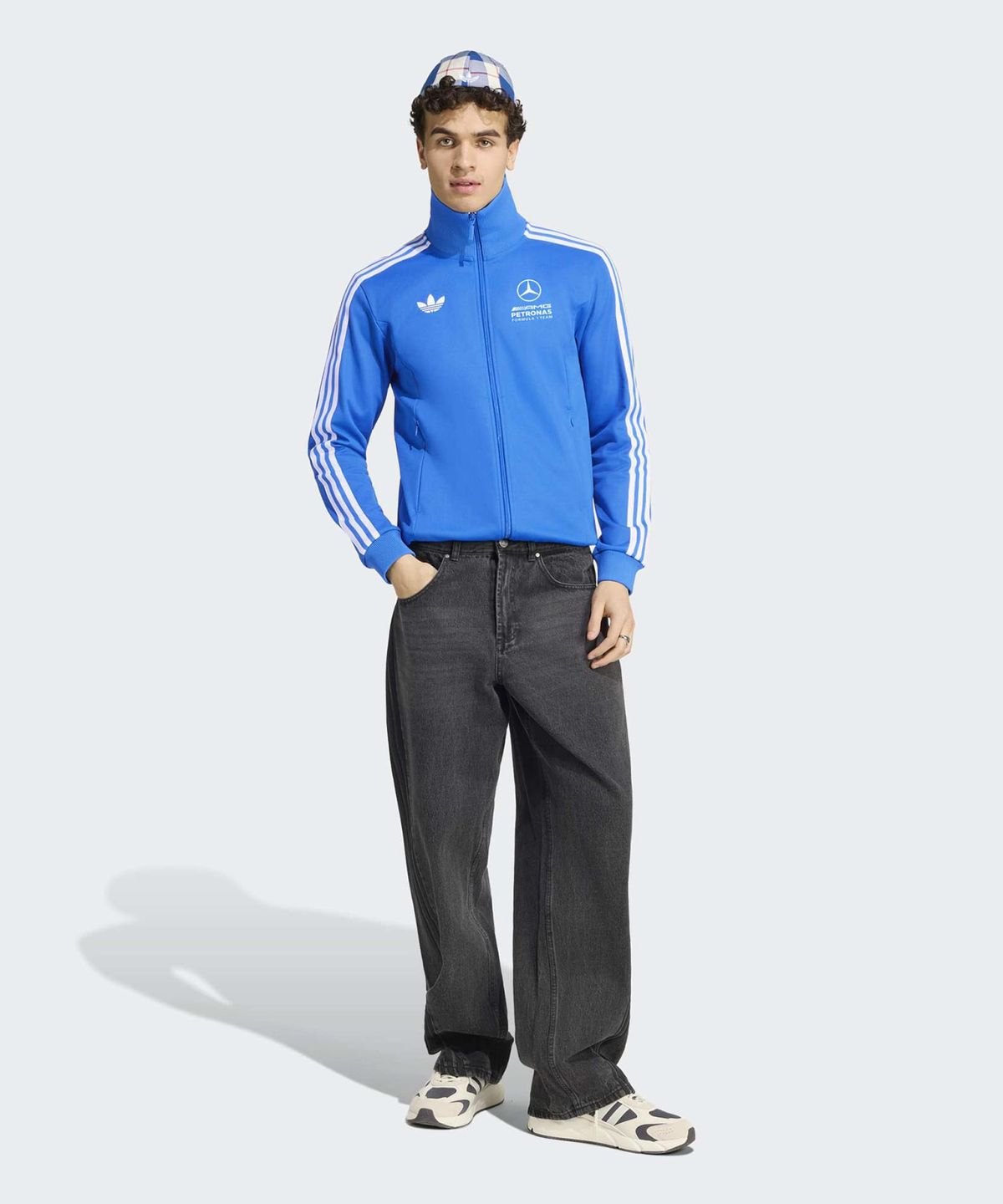 아디다스(ADIDAS) 메르세데스 AMG F1 팀 블루 원더 트랙 탑 - 블루버드:화이트 / KT5128