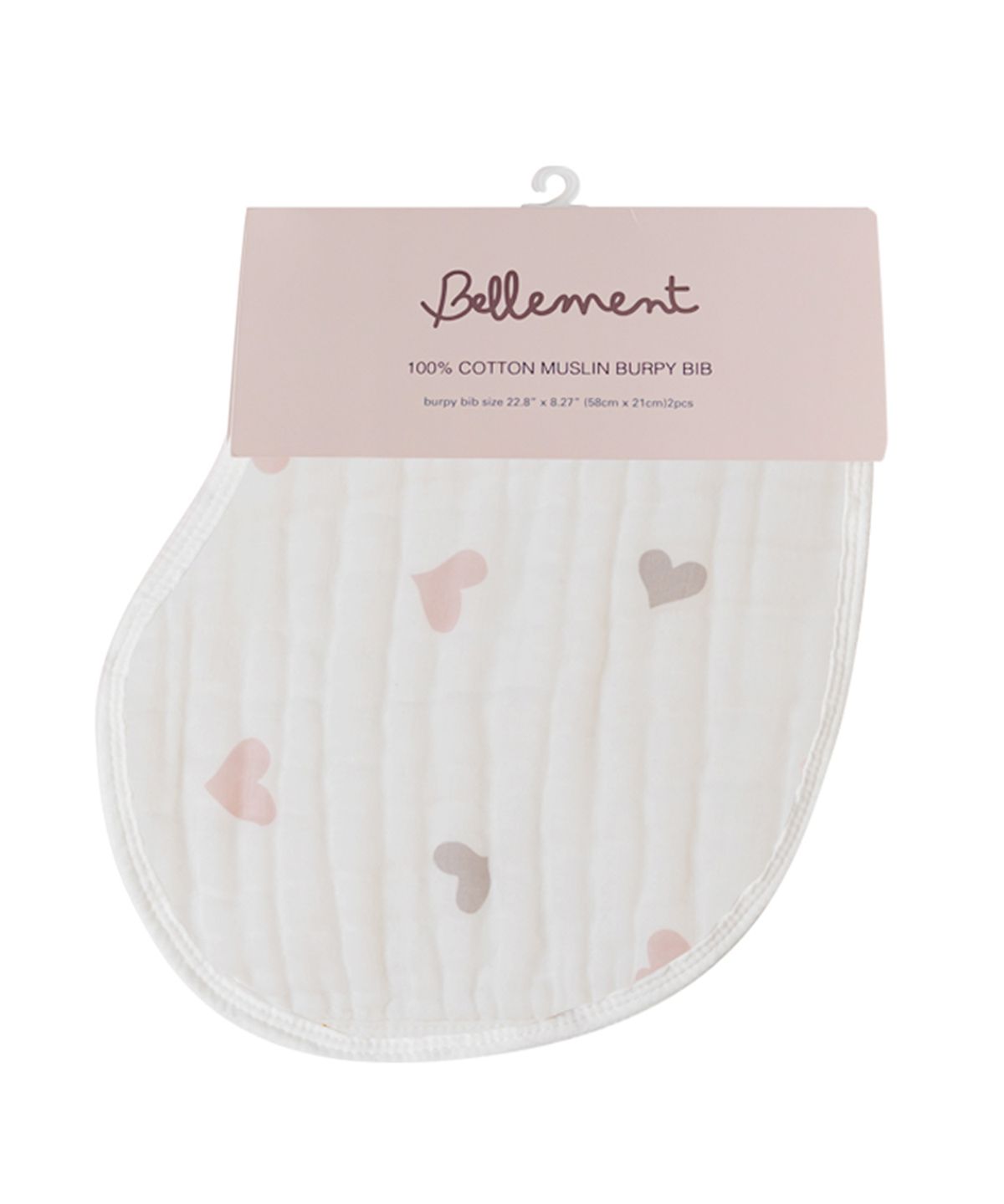 벨몽(BELLEMENT) 6겹 코튼 수유 트림패드 버피빕&턱받이 2pk