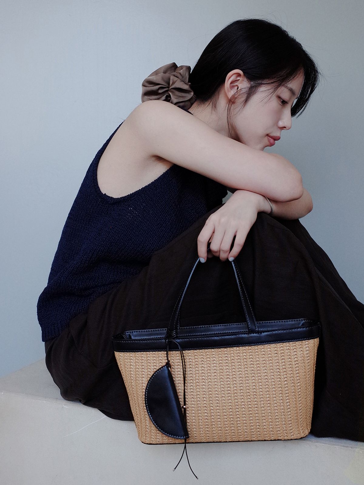 앙수이(ANSOUIS) 마레 토트백_NATURAL BROWN